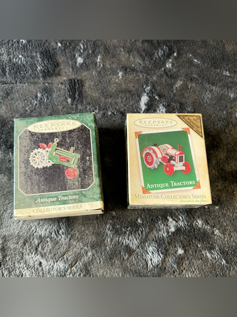 Hallmark Miniature Keepsake 1998/2005 Ornament Bundle: Antique Tractors